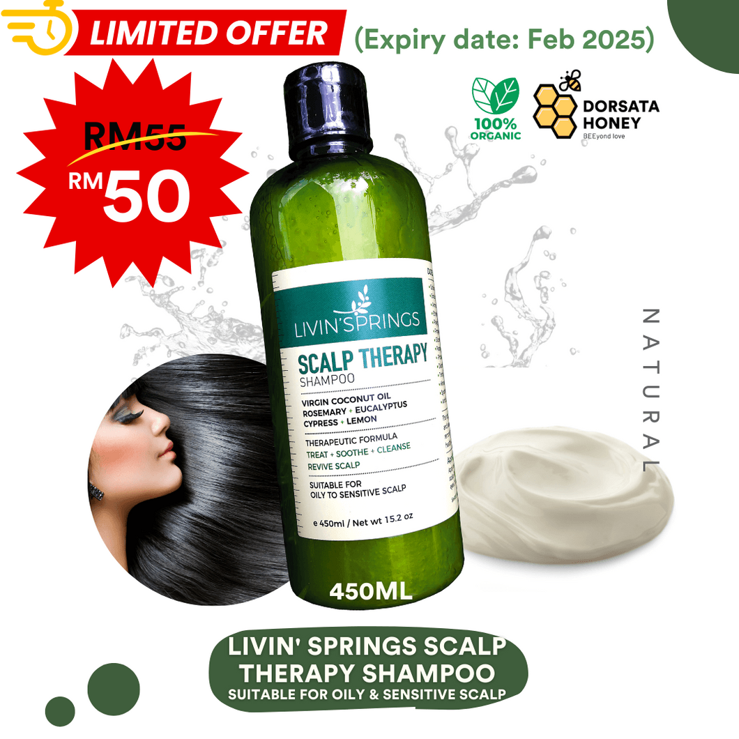Livin' Springs Scalp Therapy Shampoo 450ml | Expiry Feb 2025